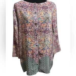 Maeve Colorful Geometric Print Tunic